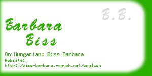 barbara biss business card